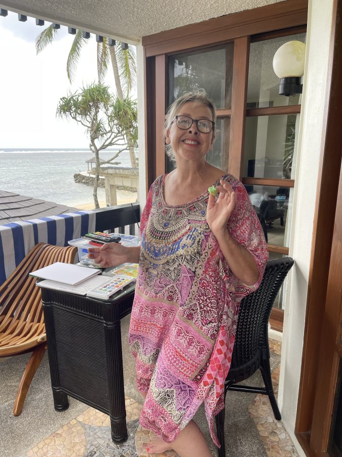 me painting in Fiji 2022
