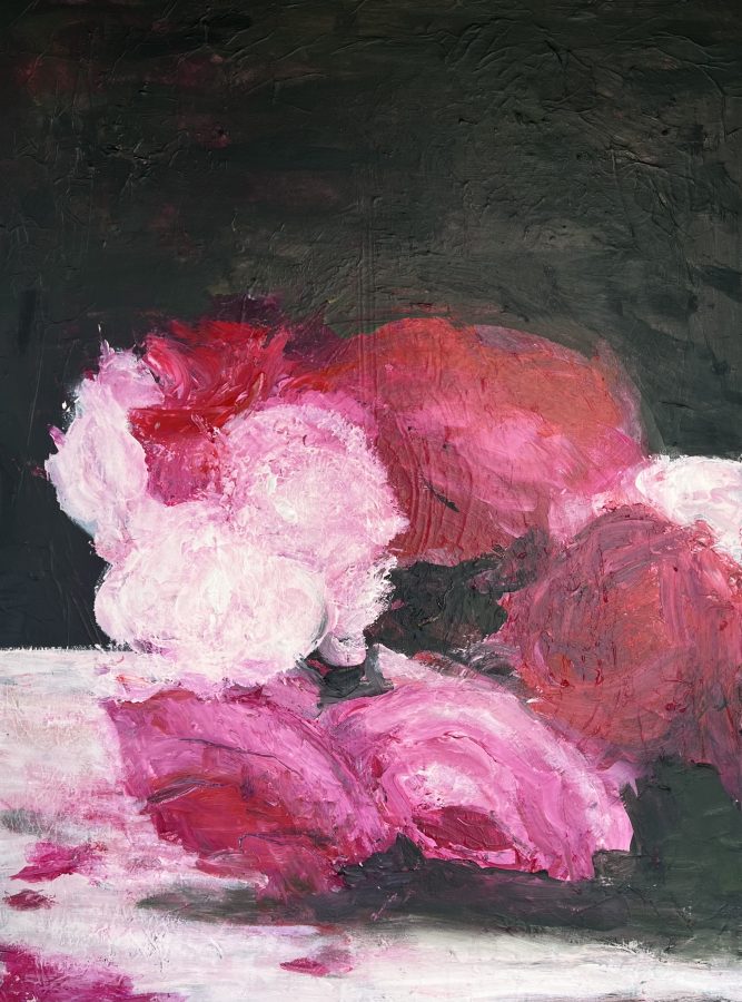 Love is a flower abstract botantical art by Cassandra Gaisford