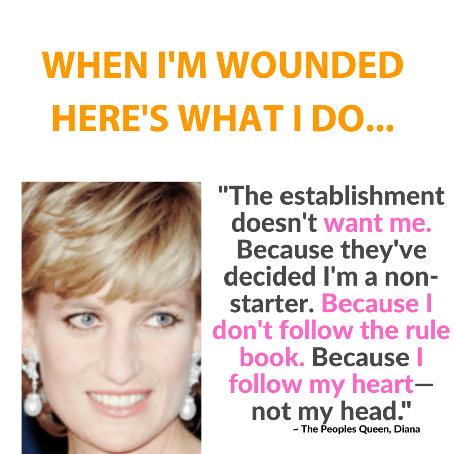 When I’m wounded here’s what I do…