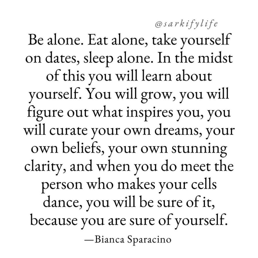be alone inspirational quote