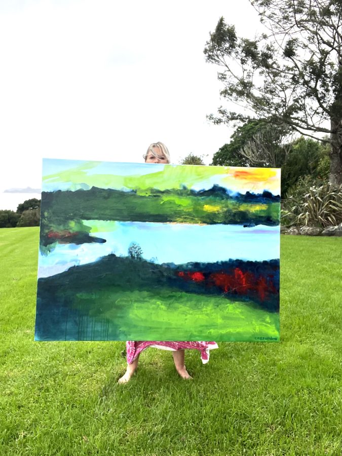 We Love It, Abstract landscape Commissioned by Lee and Cliff Whitelaw