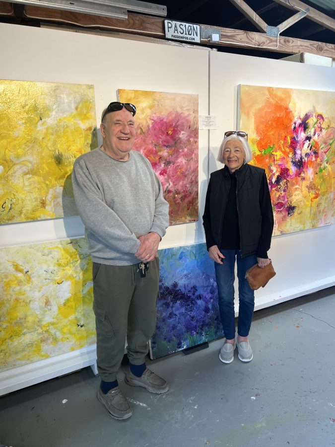 couple of visitors happiness and love Skyfall opening