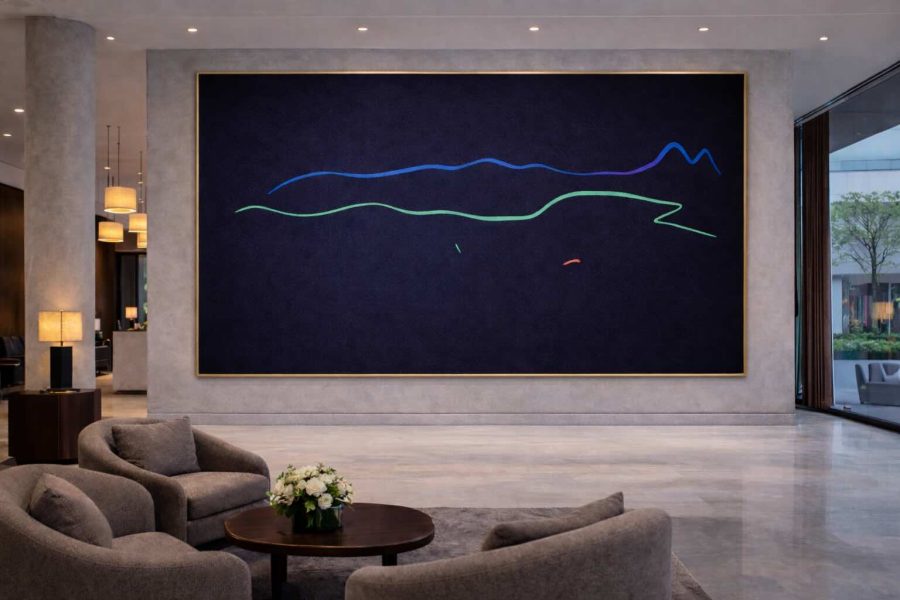 El volcán apacible Abstract Expressionist Artwork by Cassandra 